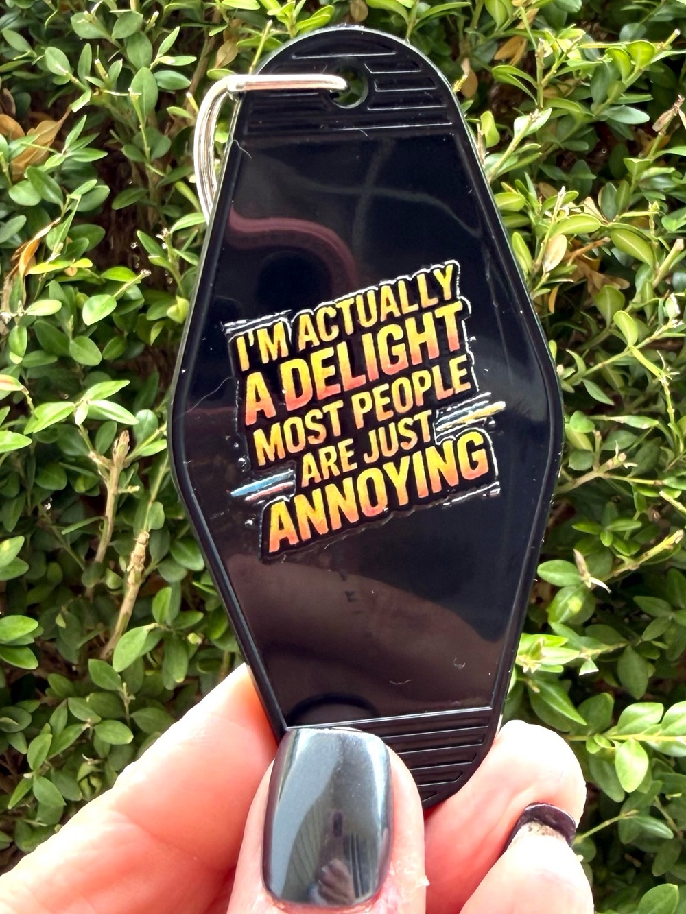 Vintage style motel key 3.5 inch keychain humorous gift idea